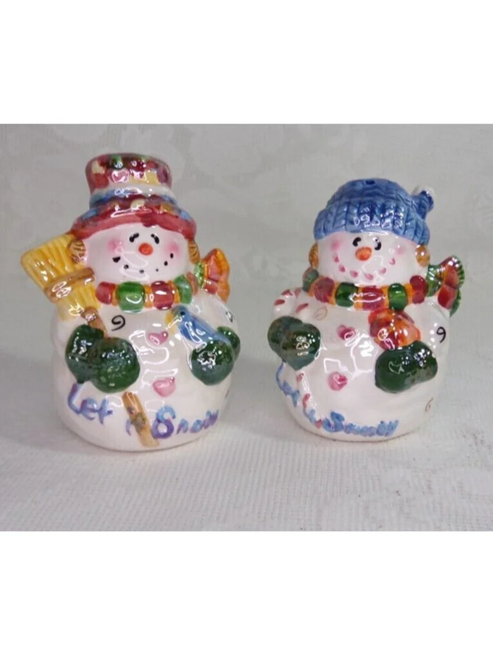 Salt And Pepper Shakers, Snowman, Decor, Collectors, Christmas, Let it Snow
